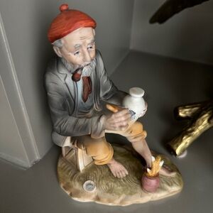 Handcrafted Figurine of an Artist with Pipe